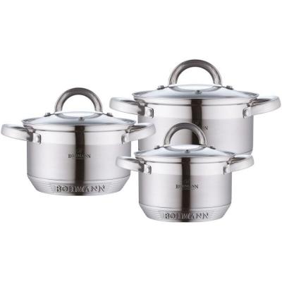 Bohmann Set Gatit 6 Piese Inox, 2,1L,2.9L,3.9L, BH 0714