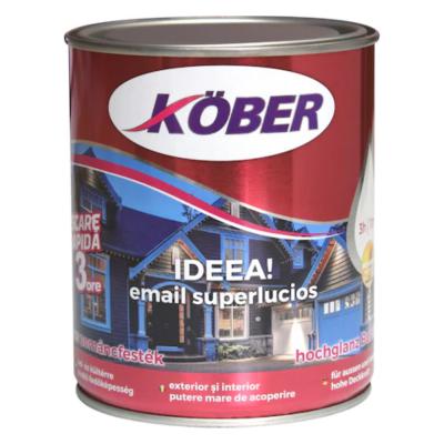 Kober Ideea, Vopsea alchidica pentru lemn / metal, interior / exterior, crem pal, 0.75 L