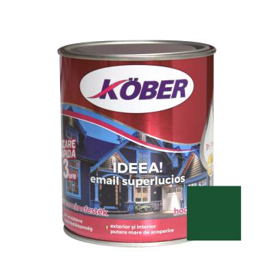 Kober Ideea, Vopsea alchidica pentru lemn / metal, interior / exterior, verde mediu, 0.75 L