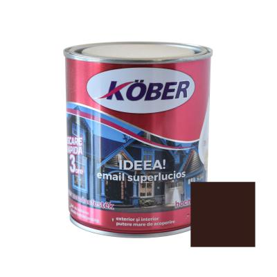 Kober Ideea, Vopsea alchidica pentru lemn / metal, interior / exterior, brun ral, 0.75 L
