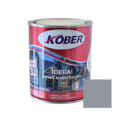 Kober Ideea, Vopsea alchidica pentru lemn / metal, interior / exterior, gri deschis, 0.75 L