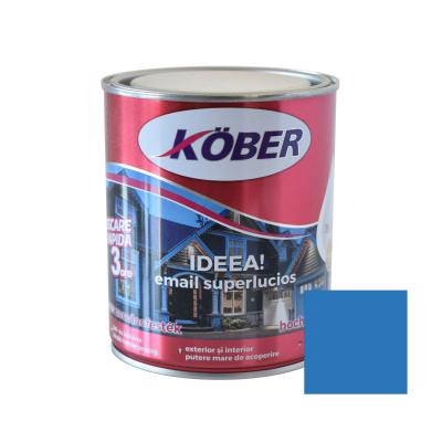 Kober Ideea, Vopsea alchidica pentru lemn / metal, interior / exterior, albastru, 0.75 L