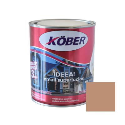 Kober Ideea, Vopsea alchidica pentru lemn / metal, interior / exterior, cafeniu, 0.75 L