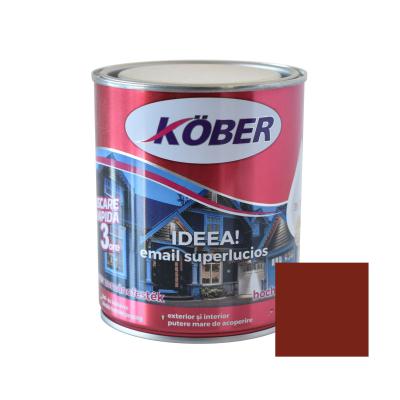 Kober Ideea, Vopsea alchidica pentru lemn / metal, interior / exterior, maro, 0.75 L