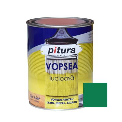 Kober Pitura, Vopsea alchidica pentru lemn / metal, lucioasa, interior / exterior, verde luminos V53533, 0.6 L