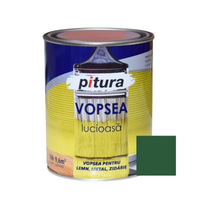 Kober Pitura, Vopsea alchidica pentru lemn / metal, lucioasa, interior / exterior, verde V53551, 0.6 L