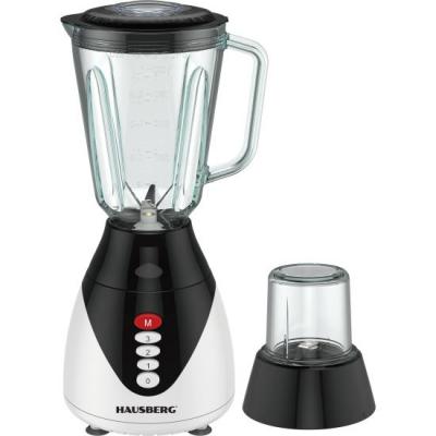 Hausberg Blender Maruntitor 300W, Bol sticla, 3 viteze 1.5L Negru HB-7760