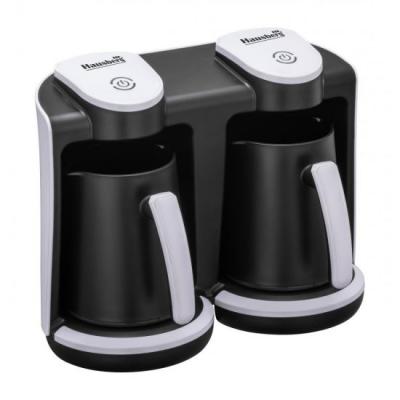Hausberg Aparat Cafea Turceasca 400W+400W Capacitate 250ml+250ml Alb HB-3820