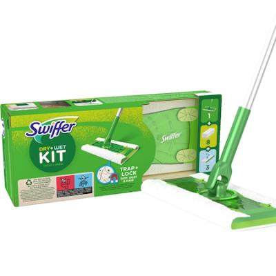 Swiffer Kit Mop Uscat/Umed Trap&amp;Lock+8 Rezerve lavete uscate+3 Rezerve lavete umede