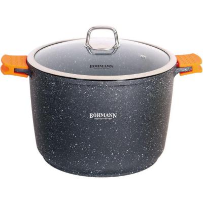 Bohmann Oala antiaderenta cu capac din sticla 24cm 5.7L BH 7351- 24MRB