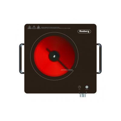 Rosberg Plita Ceramica, 2000W, 28x29cm, 10 nivele, Infrarosu, Timer, Negru R51445F