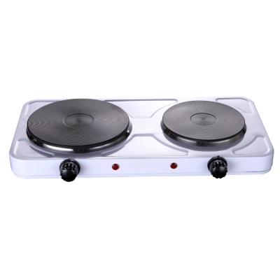 Rosberg Plita Electrica Dubla, 2500W, 51x26cm, Email, 5 Trepte, Alb R51445ID