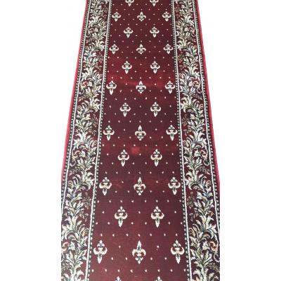 Traversa Model Bisericesc Festonata Lotos 15033, Latime 80 cm, Rosu, 1800 gr/mp, 80x400cm