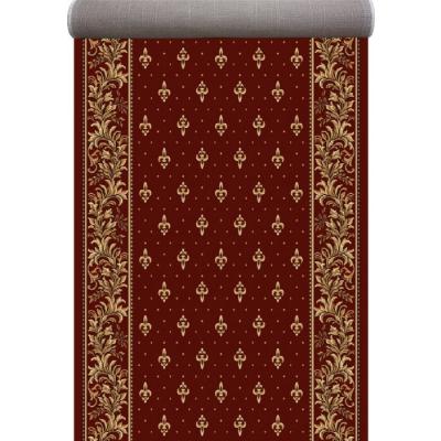 Traversa Model Bisericesc Festonata Lotos 15033, Latime 60 cm, Rosu, 1800 gr/mp, 60x210cm