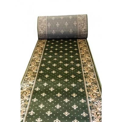 Traversa Model Bisericesc Festonata Lotos 15033, Latime 120 cm, Verde, 1800 gr/mp, 120x300cm