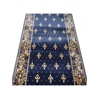 Traversa Model Bisericesc Festonata Lotos 15033, Latime 80 cm, Albastru, 1800 gr/mp, 80x300cm