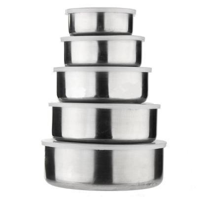 Caserole Inox cu capac 5 Buc/set