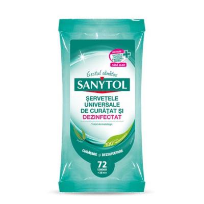 Sanytol Servetele Dezinfectante Multisuprafete 48 Buc/Set
