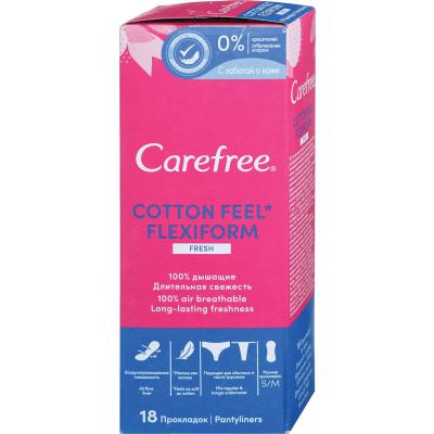 Carefree Absorbante Zilnice Cotton 18 Buc/Set Flexi
