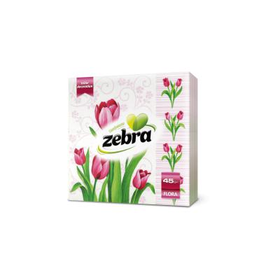 Zebra Servetele Masa Flora 33X33cm 45buc/pachet