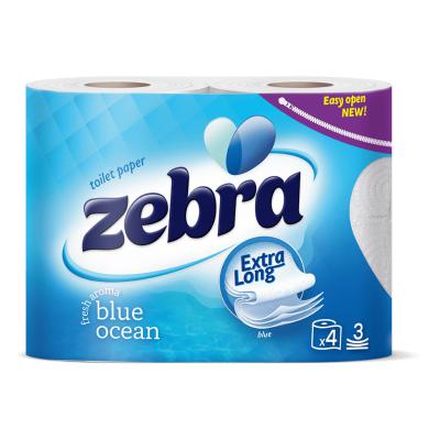 Zebra Hartie Igienica Blue Ocean 3 Straturi 20M, 4buc/set