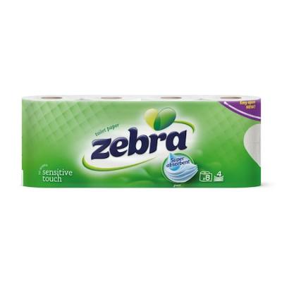 Zebra Hartie Igienica Green Sensitive Touch 4 Straturi 16M 8buc/set