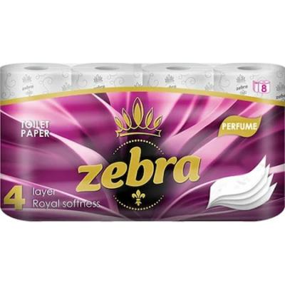 Zebra Hartie Igienica Parfumata 4 Straturi 16.2M 8buc/set