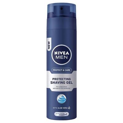 Nivea Gel Ras Men 200ml Protect Care Sensitive Aloe Vera