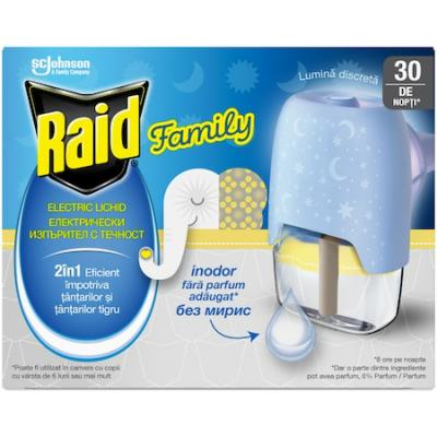 Raid Family Aparat Electric + Rezerva Lichida 21ml