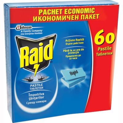 Raid Pastile Antitantari 60 Buc/set