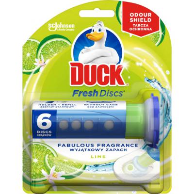 Duck Fresh Odorizant toaleta aparat cu gel Fresh Discs 36 ml Lime