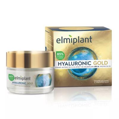 Elmiplant Crema Zi Antirid Hyaluronic Gold  50Ml cu efect de umplere, 45+