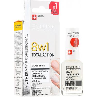 Eveline Tratament unghii Therapy 8In1 12ml Silver
