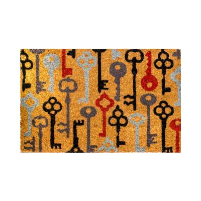 Covor Intrare Antiderapant, Fibra Cocos, 658-016, Maro, 40x60 cm