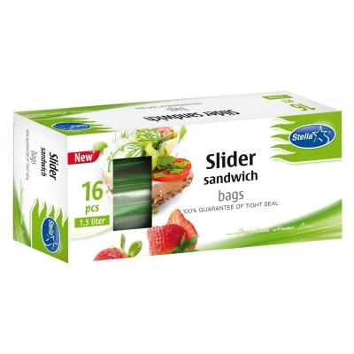 Stella Punga Alimentara Cu Fermoar 1.5L 16Buc/Set