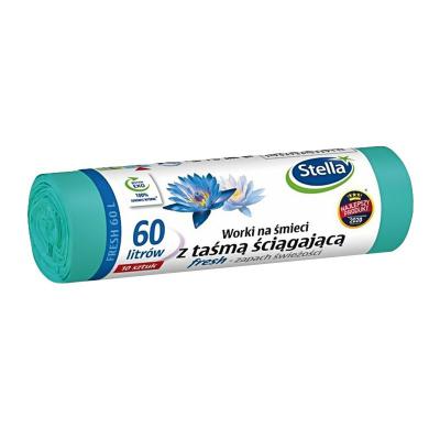 Stella Saci Menaj 60L 10Buc/Rola Cu Snur Fresh Scent