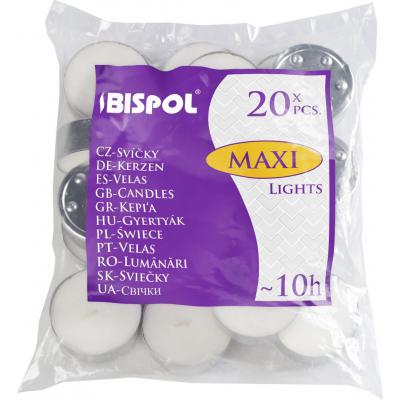 Bispol Candela Lumanare Pastila P40 MAXI Timp de ardere 10 ore 20buc/Set