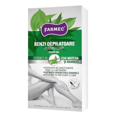 Farmec Benzi Depilatoare 16Buc/Set Extract De Ceai si Bambus