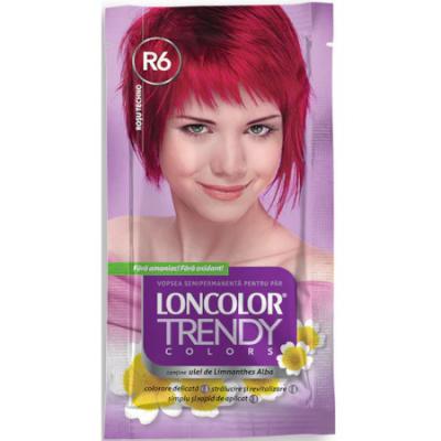 Loncolor Trendy Vopsea Par Semipermanenta Fara amoniac Rosu Techno R6