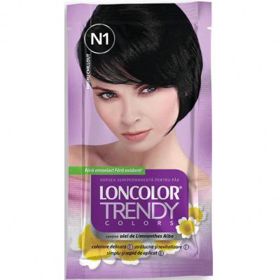 Loncolor Trendy Vopsea Par Semipermanenta Fara amoniac Negru Chillout N1
