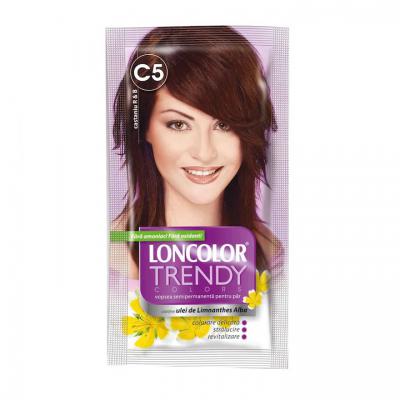 Loncolor Trendy Vopsea Par Semipermanenta Fara amoniac Castaniu R&amp;B C5
