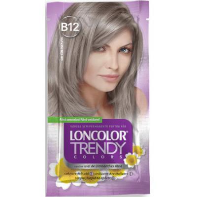 Loncolor Trendy Vopsea Par Semipermaneta Fara amoniac Gri Coldwaves B12