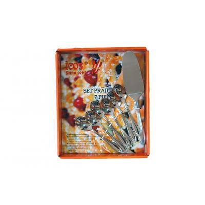 Icos Set 7 piese Inox Pentru Prajituri Paleta+ Lingurite Regina SB151P
