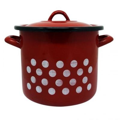 Oala Email Cilindrica cu Capac 17cm 3L