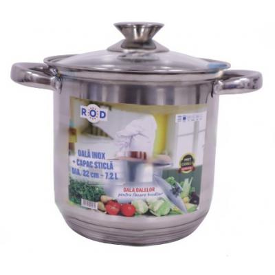 Rod Oala Inox 7.2L Cu Capac Sticla