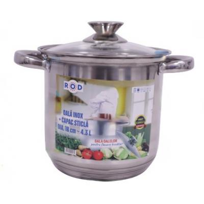 Rod Oala Inox 4.3L Cu Capac Sticla