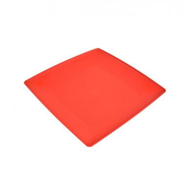 Farfurie Patrata Plastic Mijlocie 19cm Sterk