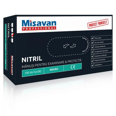 Misavan Manusi Nitril Negre 100Buc/Set L