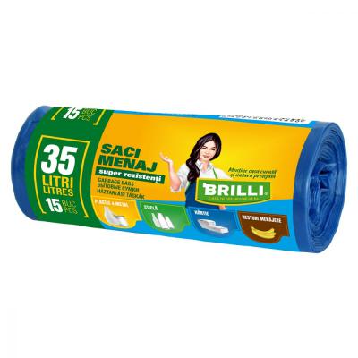 Misavan Brilli Saci Menaj 35L 15Buc/Set Albastru