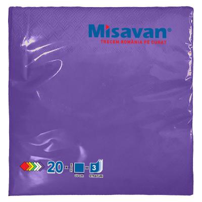 Misavan Servetele Masa 3 Straturi 20Buc/Set 33X33cm Lila